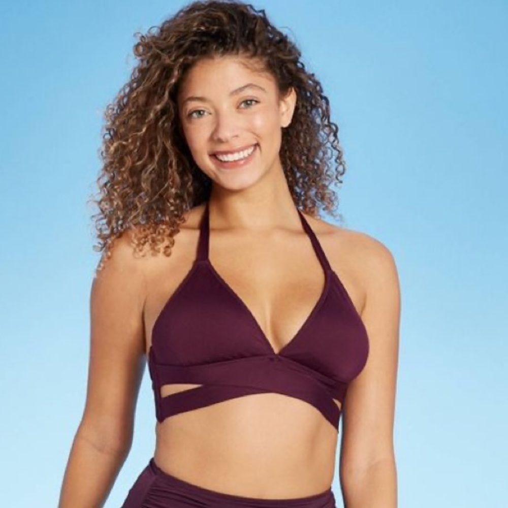 Burgundy Swimsuit Top